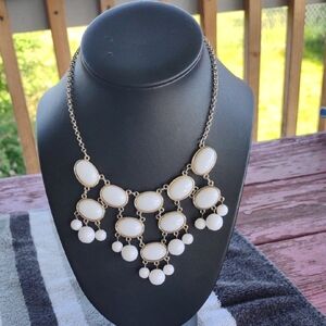 Vintage White Statement Necklace